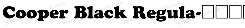 Cooper Black Regula字体转换